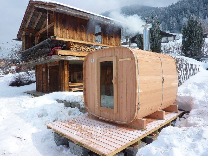 Wooden outdoor sauna made in france - O'biozz